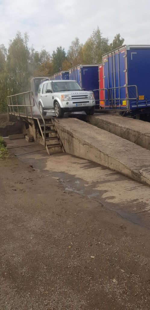 Waxoyl of Land Rovers at Tuning Emporium.